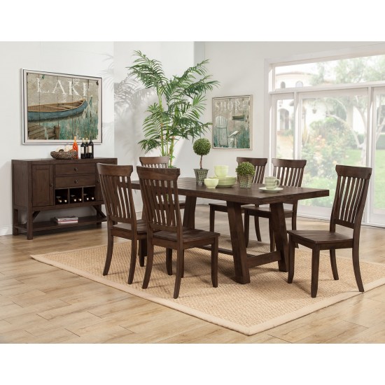 Alcott Solid Dining Table, Tobaco