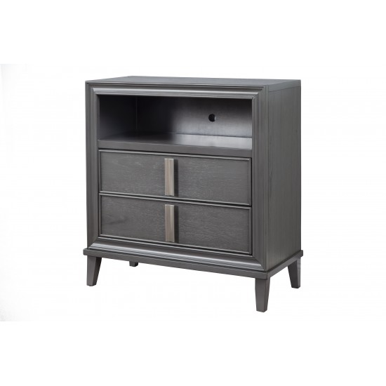 Lorraine TV Media Chest, Dark Grey