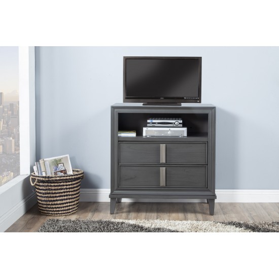 Lorraine TV Media Chest, Dark Grey