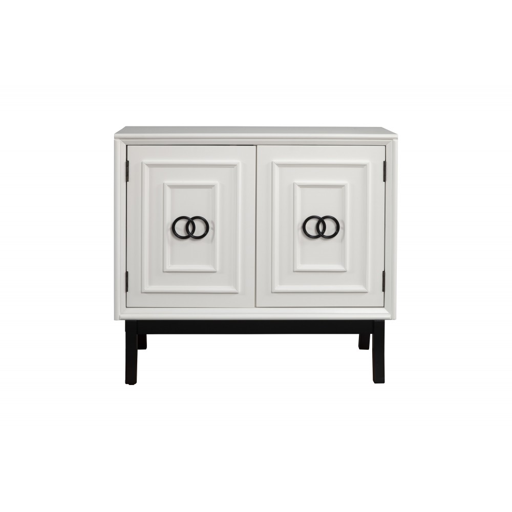 Zen Accent Chest w/cabinet, White