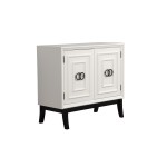 Zen Accent Chest w/cabinet, White