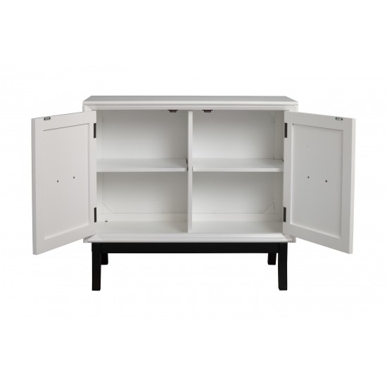 Zen Accent Chest w/cabinet, White