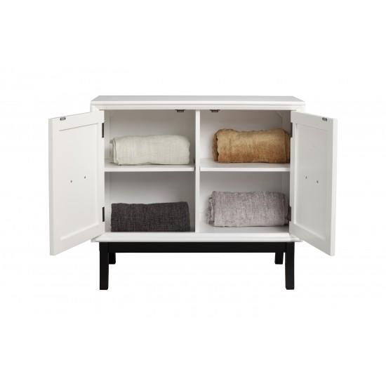 Zen Accent Chest w/cabinet, White