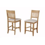 Aspen Set of 2 Pub Chairs, Antique Natural