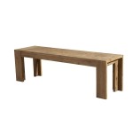 Seashore Dining Bench, Antique Natural