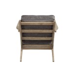 Artica Lounge Chair, Grey with Iron Brush Natural Frame