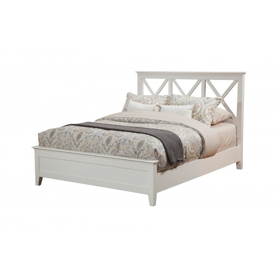 Potter Queen Panel Bed, White