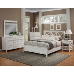 Potter Queen Panel Bed, White