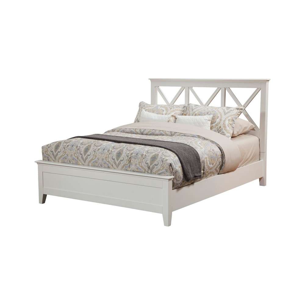 Potter California King Panel Bed, White