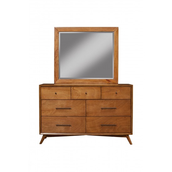 Flynn Mid Century Modern Mirror, Acorn