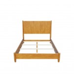 Flynn Mid Century Modern Standard King Panel Bed, Acorn