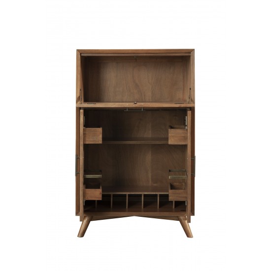 Flynn Large Bar Cabinet w/Drop Down Tray, Acorn