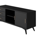 Flynn Large TV Console, Black