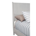 Flynn Mid Century Modern Queen Panel Bed, Gray