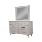 Flynn Mid Century Modern Mirror, Gray