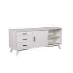 Flynn Large TV Console, White