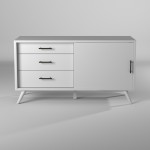 Flynn Small TV Console, White