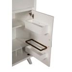 Flynn Large Bar Cabinet w/Drop Down Tray, White