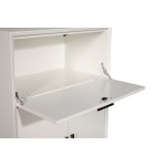 Flynn Large Bar Cabinet w/Drop Down Tray, White