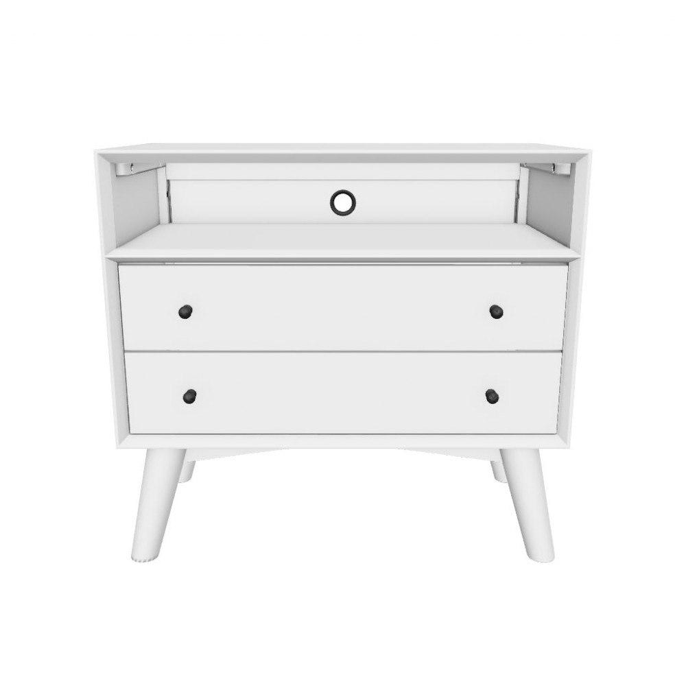 Flynn Large Nightstand, White