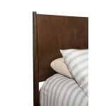 Flynn Mid Century Modern California King Panel Bed, Walnut