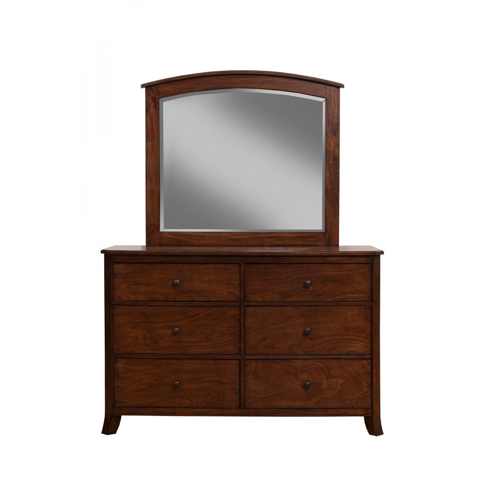 Baker 6 Drawer Dresser, Mahogany