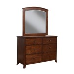 Baker 6 Drawer Dresser, Mahogany