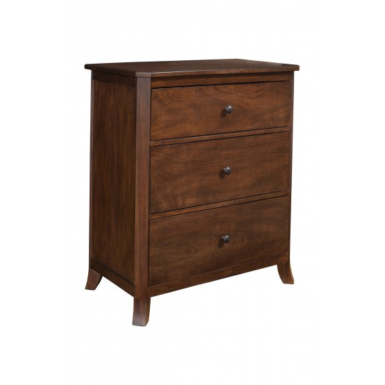 Baker 3 Drawer Small Chest, Mahogany