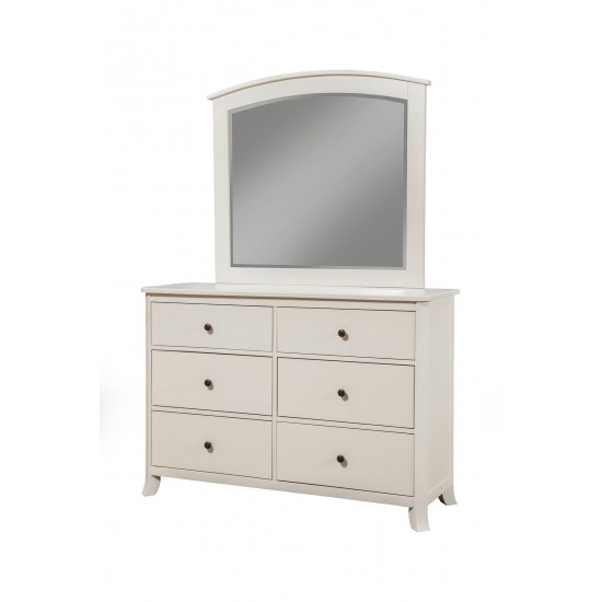 Baker 6 Drawer Dresser, White