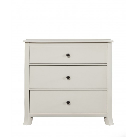 Baker 3 Drawer Small Chest, White