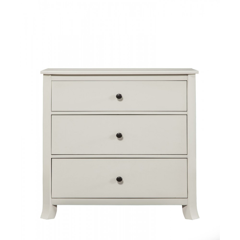 Baker 3 Drawer Small Chest, White