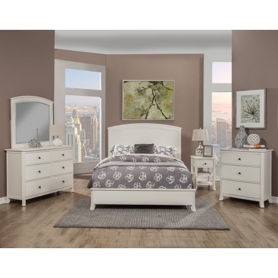 Baker California King Panel Bed, White