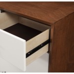 Flynn 3 Drawer Two Tone Small Chest, Acorn/White