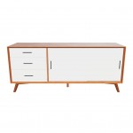 Flynn Large TV Console, Acorn/White