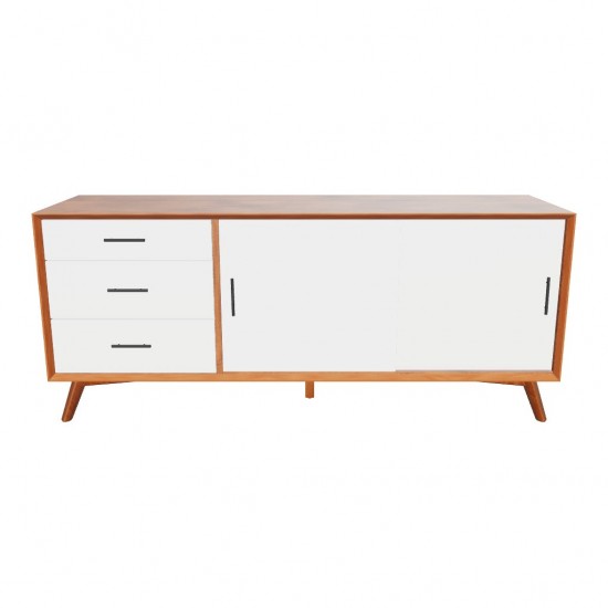 Flynn Large TV Console, Acorn/White