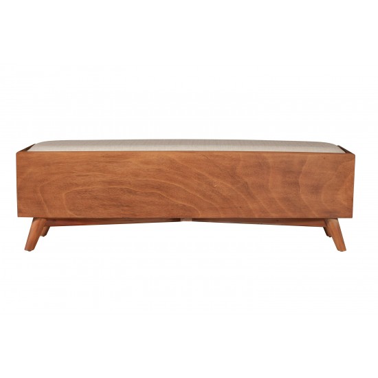 Flynn Bench, Acorn/White