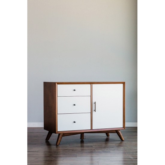 Flynn Accent Cabinet, Acorn/White