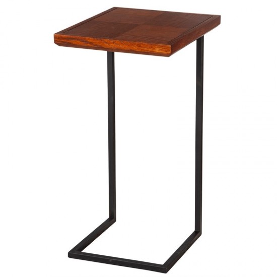 Zazzle Side Table, Burnish Brown