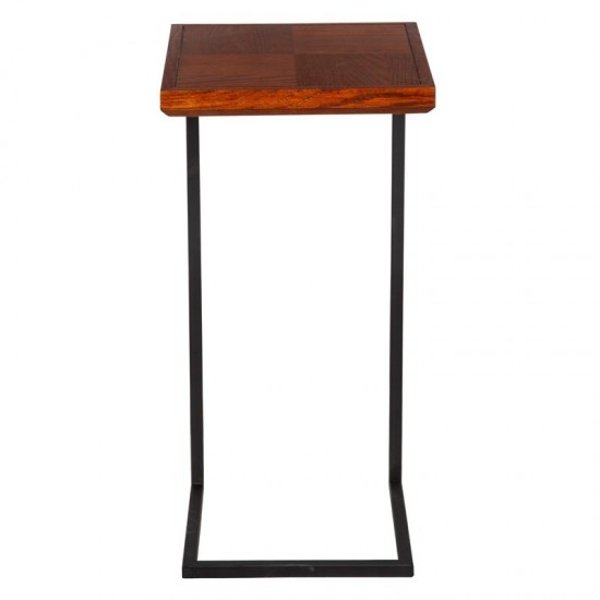 Zazzle Side Table, Burnish Brown