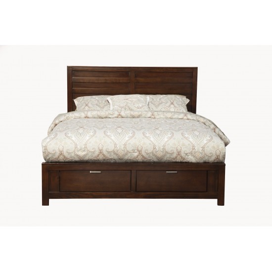 Carmel Queen Storage Bed, Cappuccino