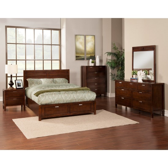 Carmel Queen Storage Bed, Cappuccino