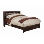 Solana Twin Platform Bed w/Bookcase Headboard, Cappuccino