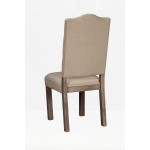 Fiji Set of 2 Tufted Upholstered Chairs, Weathered Grey