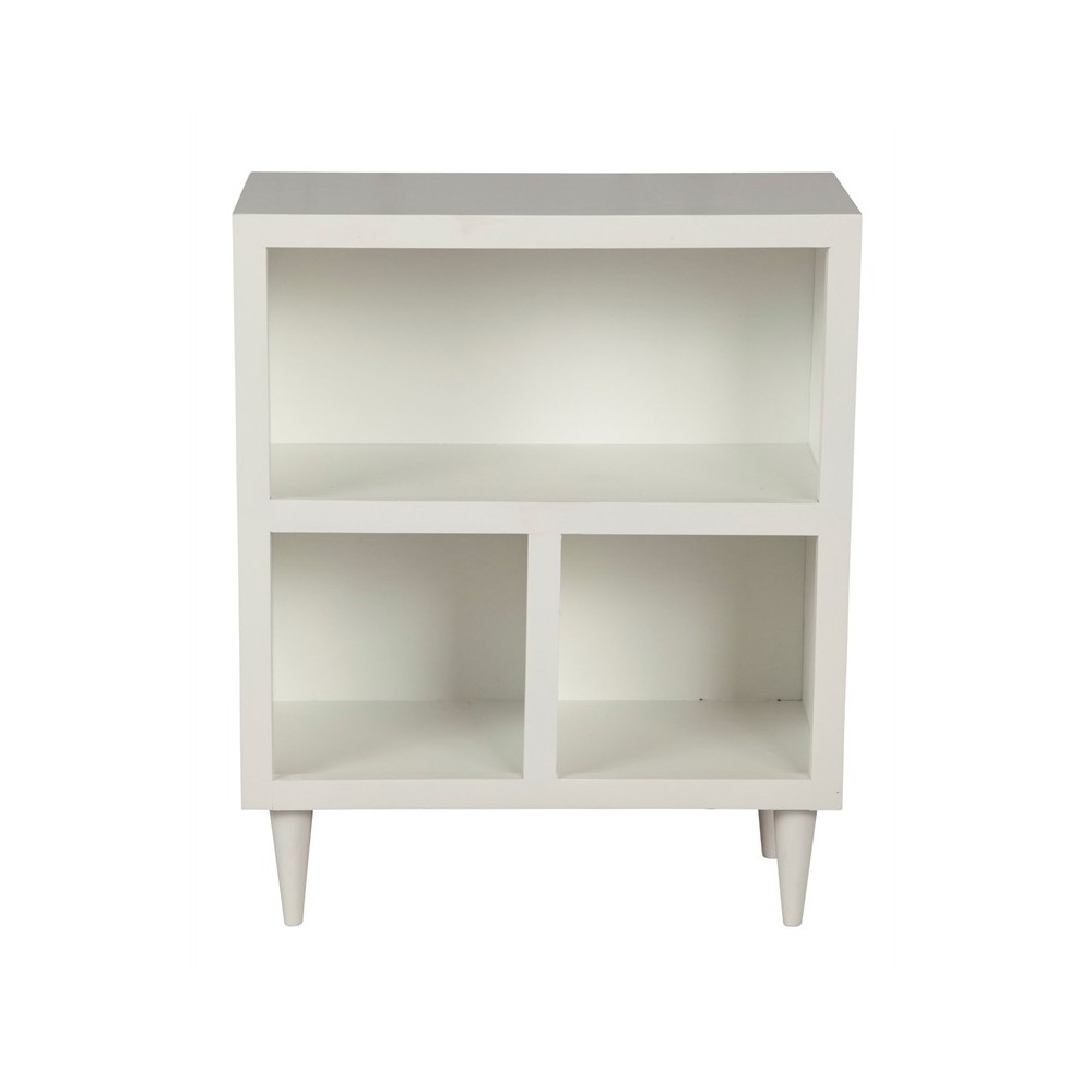 Ray 23" Mid Century Bookcase, White