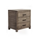 Sydney 2 Drawer Nightstand, Weathered Grey