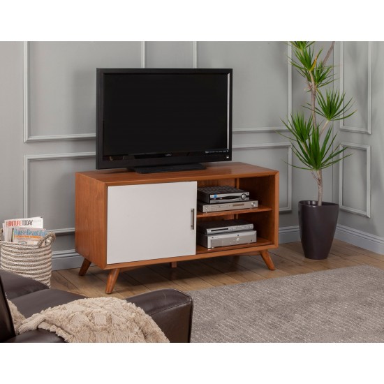 Flynn Small TV Console, Acorn/White