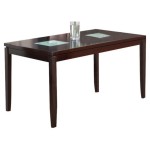 Lakeport Extension Dining Table w/Broken Glass Inserts, Espresso