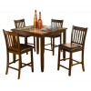 Capitola Faux Marble 5 Piece Pub Set, Espresso