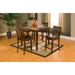 Capitola Faux Marble 5 Piece Pub Set, Espresso