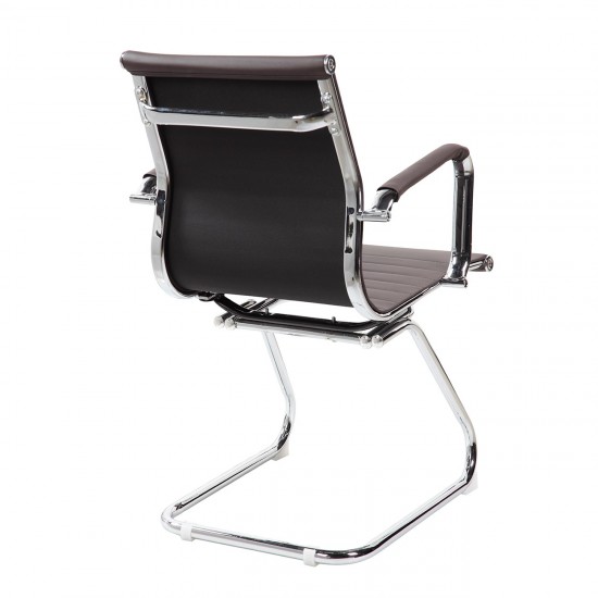 Techni Mobili Modern Visitor Office Chair, Chocolate